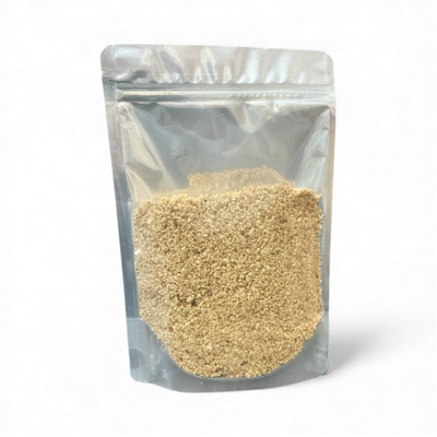 Clear plastic bag with a white background