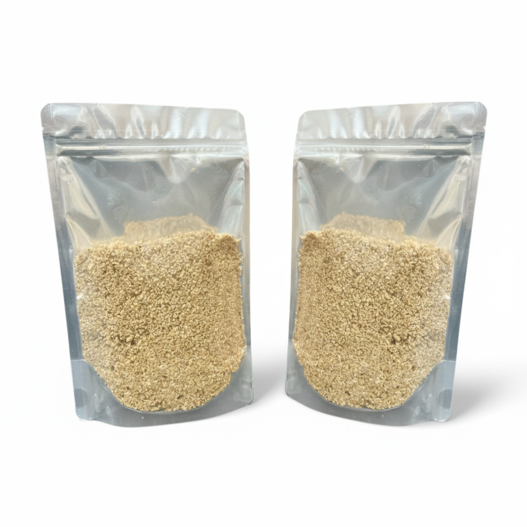 Clear plastic bag with a white background